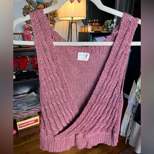 NWOT Dreamers by Debut Jewel Toned Purple Sleeveless Top Low Cut!